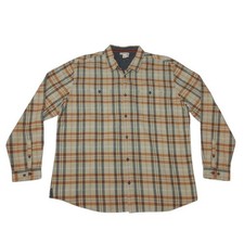Carbon 2 Cobalt Men's XL Shirt Button Up Long Sleeve Plaid 100 Cotton