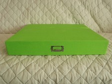 ESPOSIZIONI SCATOLA PORTAOGGETTI VERDE BRILLANTE LRG CON COPERCHIO COLORAZIONE SCRAPBOOKING ARTE FOTO