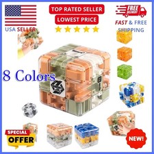 3D Maze Cube Puzzle-Large Labyrinth Ball Game with 6-Side Challenge Fidget ToyJQ