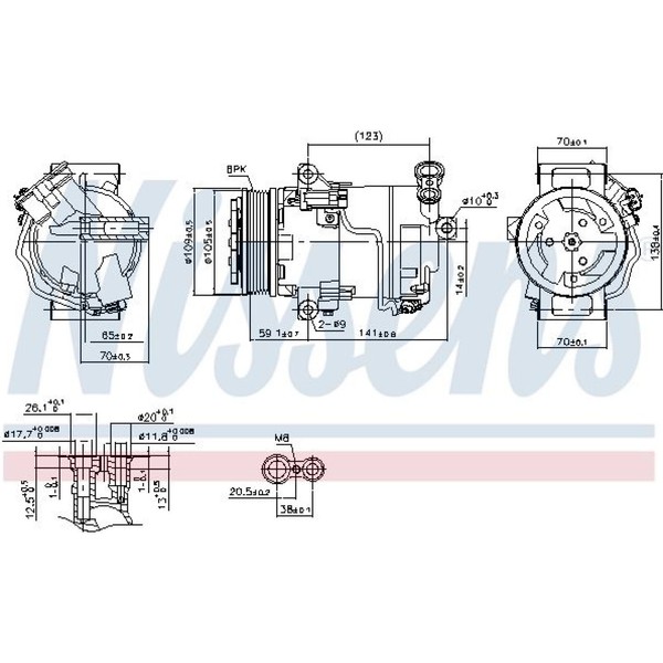 Nissens 890006 Kompressor Klimaanlage FüR Opel Astra GTC Zafira Zafira Family-image