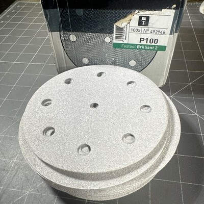 5'' ( 125mm ) Festool Abrasive Brilliant 2 P100 Quantity: 32 Pc. New