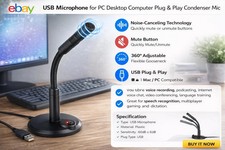 Computer Mini Condenser Microphone USB Stand ...
