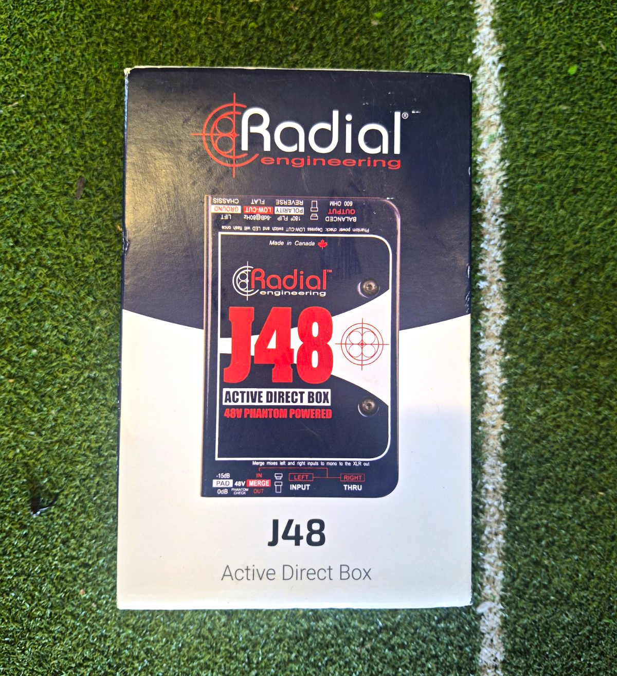 Radial Engineering J48 Active DI Box 48V Phantom Powered 1-Ch R800 3001 00
