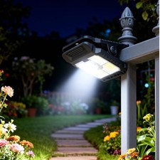 Solar Motion Sensor Lights with Adjustable Sensor Range and Three Light Modes