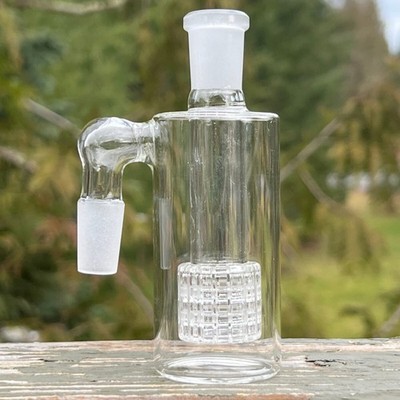 14mm 90 Degree Matrix Perc Glass Ash Catcher Water Pipe Hookah Attachment Clear