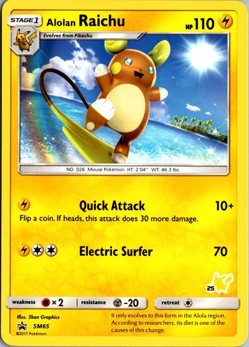 Alolan Raichu SM65 Pikachu Stamped Promo Battle Academy
