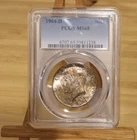 1964-D SILVER KENNEDY HALF DOLLAR PCGS MS65  "TONED" END OF ROLL COIN