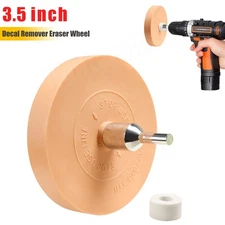 Decal Rubber Eraser Wheel Adhesive Pinstripe Sticker Remover with Drill Adapter