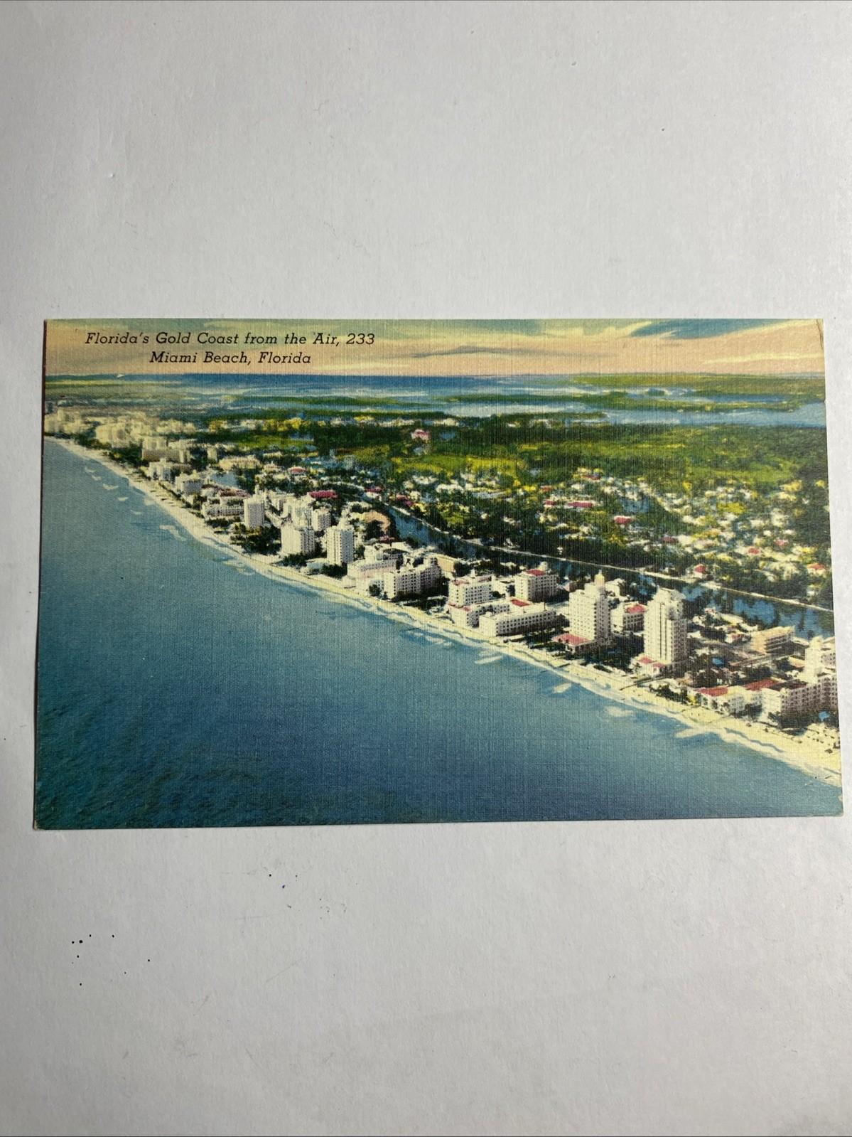 Postcard Floridas Gold Coast From The Air  Miami Beach Florida