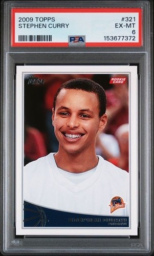 2009 Topps #321 Stephen Curry Rookie PSA 6 EX-MT Excellent Mint