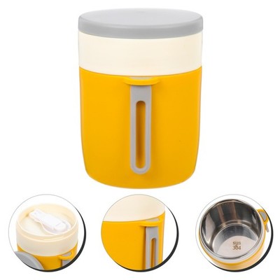  1 Set Getreidebecher mit Deckelmikrowave -Suppe Becher Handheld Breakfast Tasse