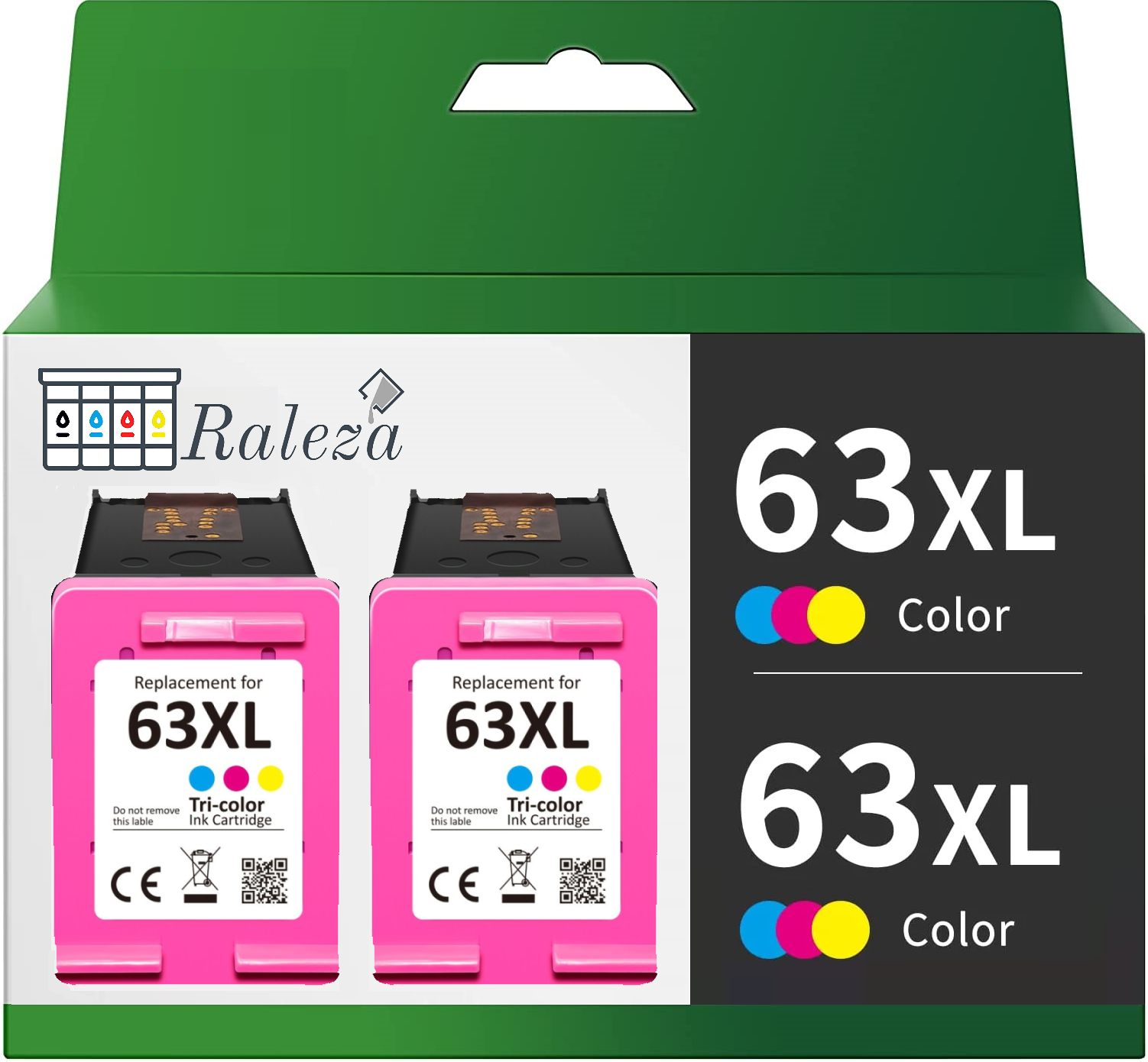 Compatible Color 63XL Ink Cartridge for HP 3830 4650 4652 4520 4650 5200 4655