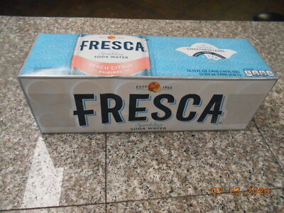 18 cans of  Peach Fresca Sparkling Soda Water 12 oz, 18 Cans FAST FREE SHIPPING