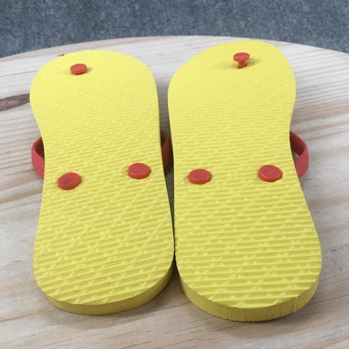 Sugar Babies Sandals Womens 10 Casual Flip Flop Flats Comfort Yellow Slip On - Picture 7 of 14