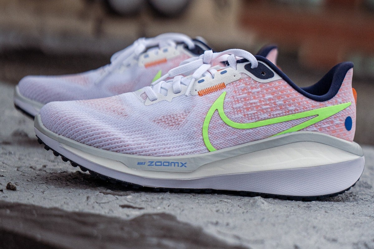 Nike Air Zoom Vomero 17 Low White Orange Lime W | eBay