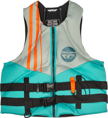 Fly Racing Mens Neoprene Floatation Vest Life Jacket Teal/Grey