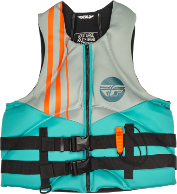 Fly Racing Mens Neoprene Floatation Vest Life Jacket Teal/Grey
