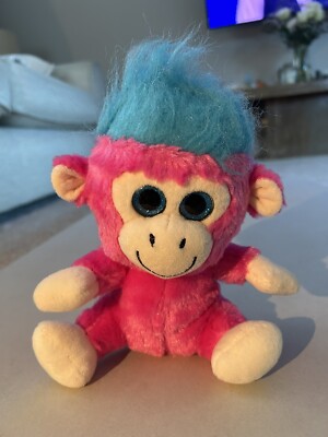 Keel Toys Affe Plüsch Teddy - rosa und blau 