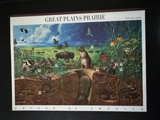 Scott #3506 Great Plains Prairie Pane of 10 34¢ Stamps (2001)