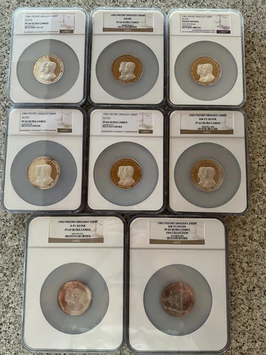 Piefort 1983 Uruguay Silver 2000P Mayo Royal Visit NGC Mintage 10 Only Rare!