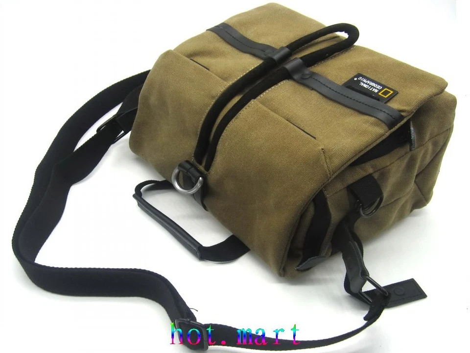 Bolso de hombro mensajero para cámara DSLR de lona para Nikon Sony Can&n Pentax fuji Foto 3 de 4