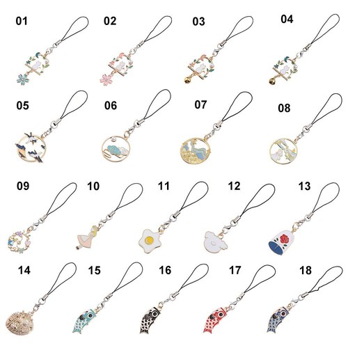 Charm Bag Accessories Cat Mini Flower Phone Case Pendant Cute - Photo 2/30