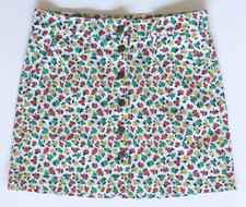 J Crew Corduroy Mini Skirt Womens 4 Flowers All Over Button Up Pockets Y2K 90s