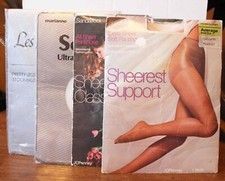 vintage Assorted Pantyhose Lot - 4 Random Packs of Hosiery