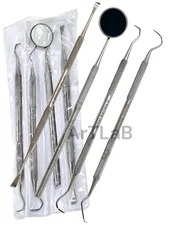 Dental Tartar Calculus Plaque Remover,Tooth Scraper, Dental Mirror & Scaler Set