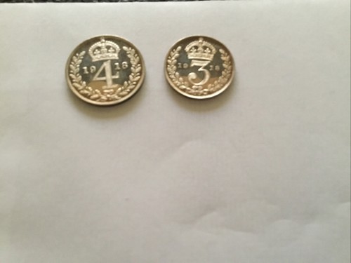 1918 George V. Maundy Very Fine Detail B.U.N.C Grade AS STRUCk In Case - Picture 4 of 8