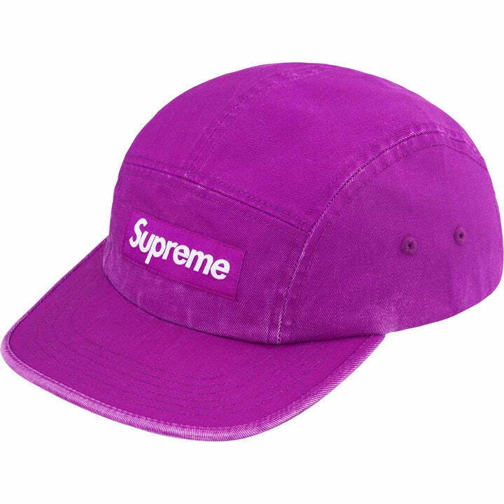 Casquette de camp en sergé chino lavé Supreme violet