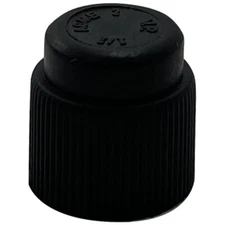 (10) FJC # 2619 A/C Valve Service Port Cap Black 1/2 in. Acme Sealing Caps