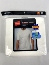 4 Pack Hanes Men  s Tagless Cotton T-Shirts Size Medium Brand New
