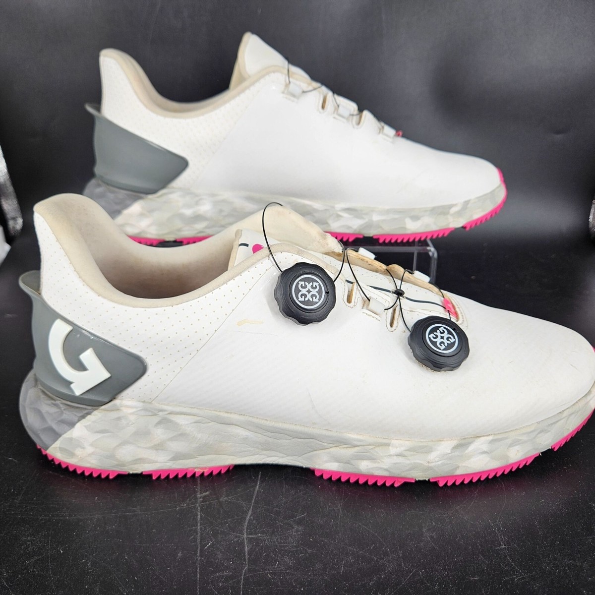 Mens G Drive Fore Golf Cleat Shoes 12 White Pink Sno Dial  display picture 3