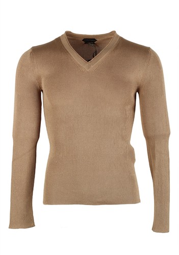 New TOM FORD Beige V Neck Sweater Size 