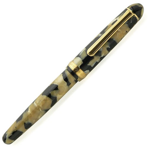 PLATINUM Fountain pen Size M " Stone wall " PTB-35000S #67 14k Celluloid - Picture 2 of 9