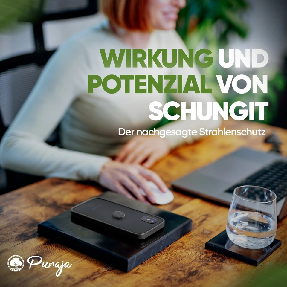 PURAJA Schungit Aufkleber | EMF Blocker für Handy, Smartphone, Tablet und Laptop - Bild 3 von 4