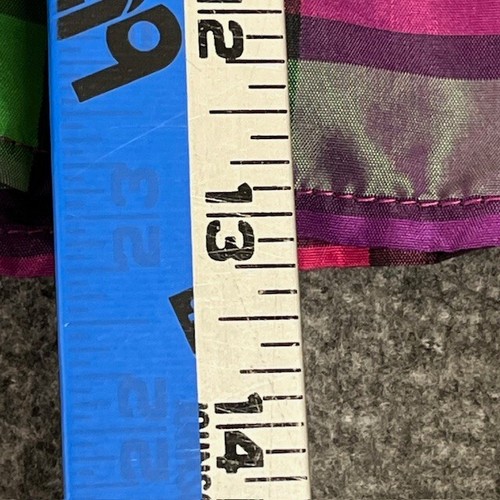 Gap Kids Denim Mini Skirt Size 8 Blue Plaid Fringe Stretch - Picture 10 of 12