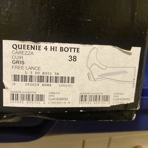 Free Lance Grey Knee High Boots Style Queenie With Box Size 38 - Picture 7 of 7
