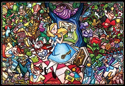1000 Piece Jigsaw Puzzle Alice In Wonderland Story Stained Glass Pure White Ebay