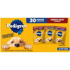 Gravy Adult Soft Wet Dog Food Variety Pack, 3.5 Oz Pouches (30 Pack) 3.56 per gallon