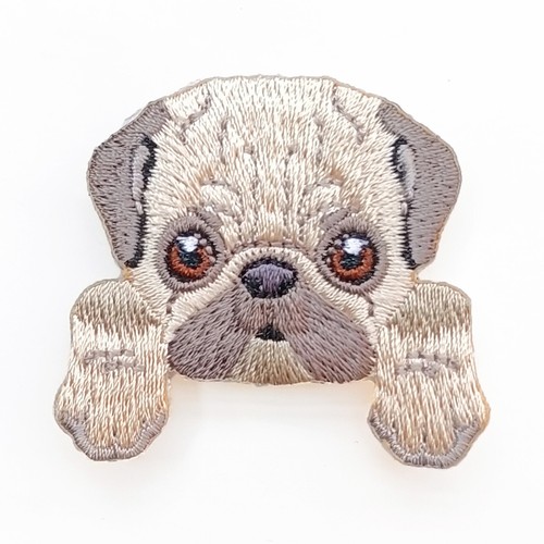 2pcs Brooch Pin Embroidery Cartoon Lifelike Chihuahua Pug Dog Children Unique - Picture 5 of 7
