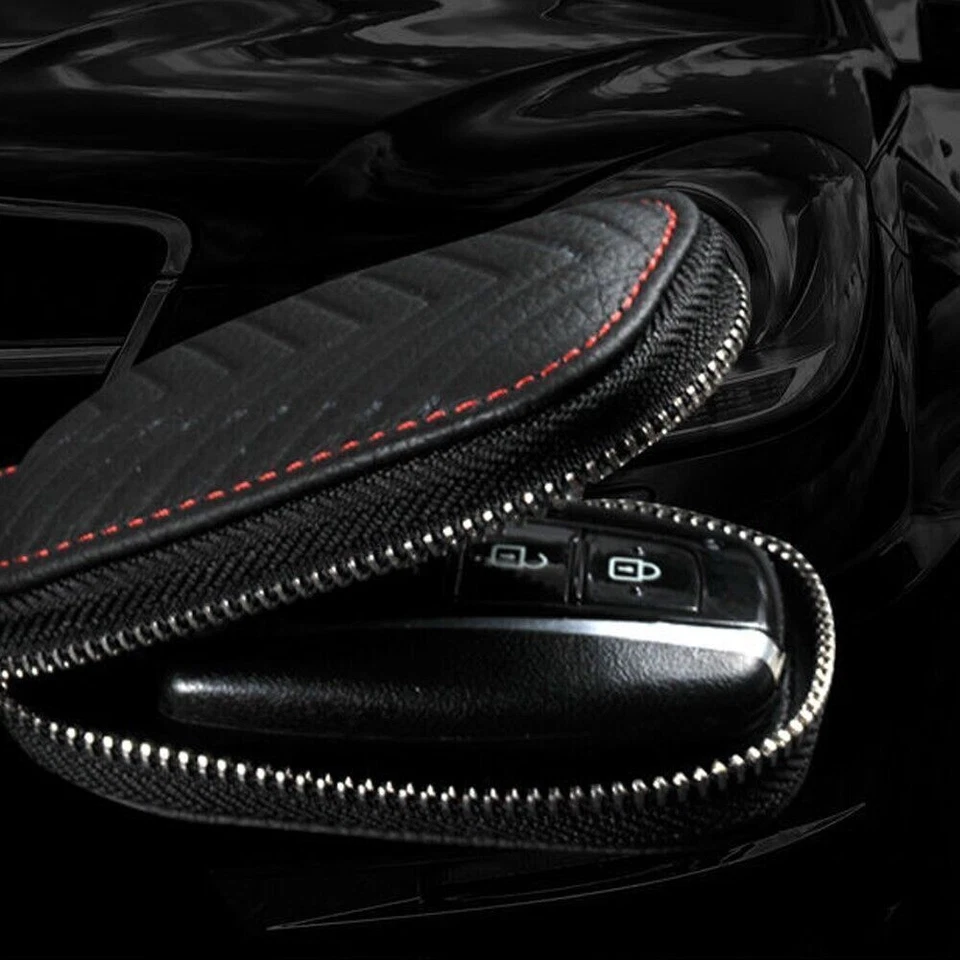 1PCS Exquisite Leather Car SUV Key Cover Holder Key Bag Universal Wallet Bag Foto 2 de 4