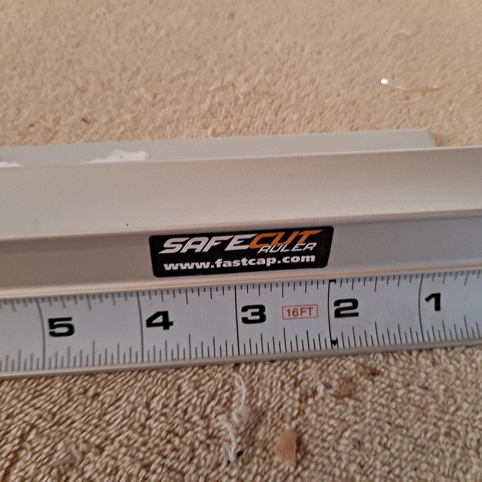 FastCap SafeCut 12-inch Standard Scale Ruler, Non-Slip Rubber Base