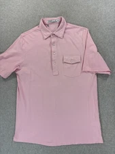 Criquet Players Short Sleeve Pocket Polo Shirt (Men's Medium) Purple/Pink