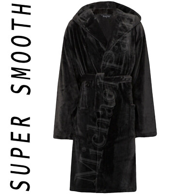 Mens Boys Dressing Gown HOODED Fleece Long Bath Robe SNUGGLE FOR YOU Soft  Cosy | eBay