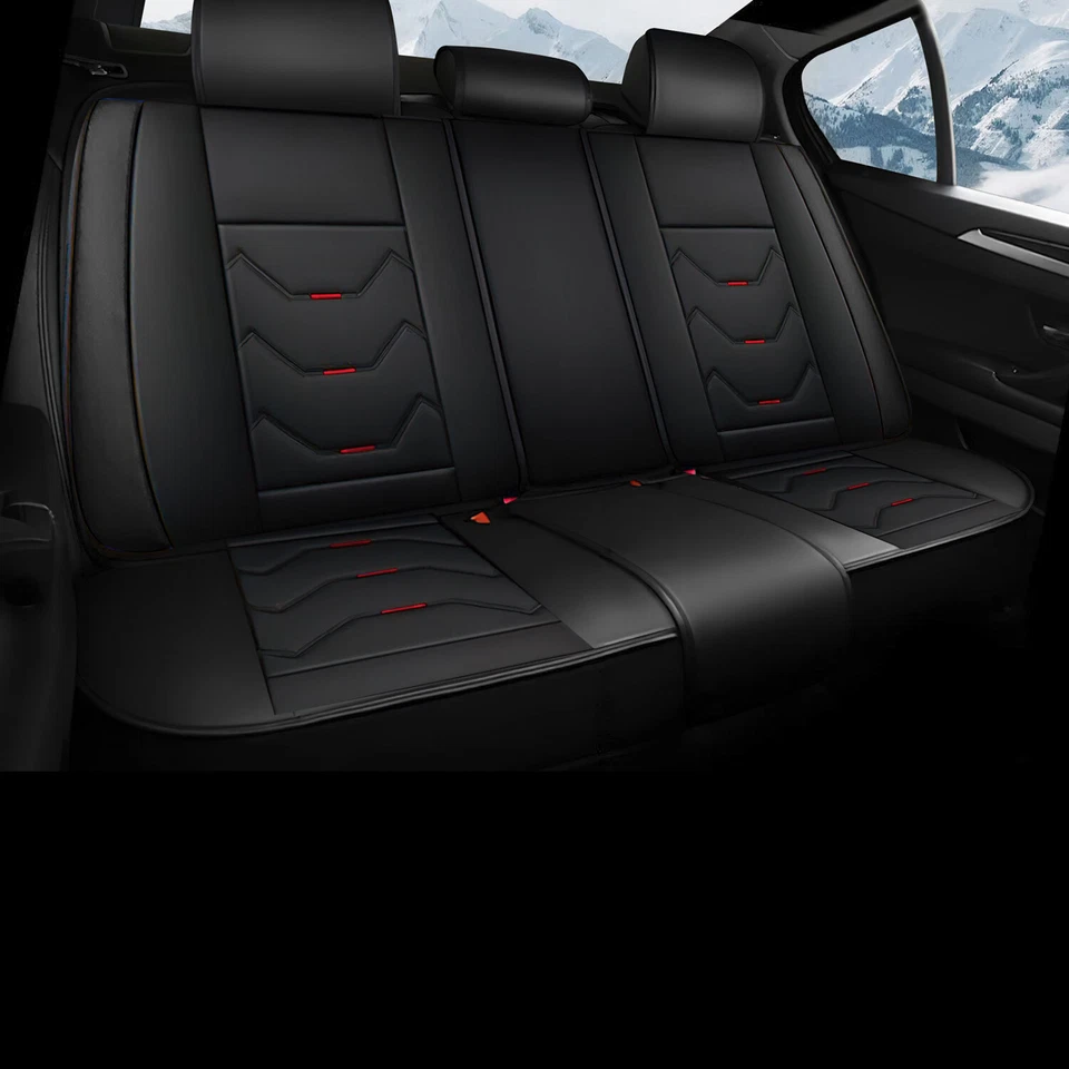 For KIA Soul Faux Leather Car Seat Covers 5-Seat Front Rear Full Set Cushion Pad Foto 4 de 4