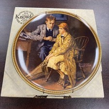 Edwin Knowles Norman Rockwell's Rediscovered Women Confiding in the Den MIB COA