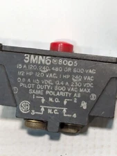 Micro 3MN6 Micro Switch, Pin Plunger, Dpdt 15a 600v