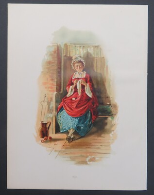 Katrina Van Tassel, pretty Dutch girl, 1892 color lithograph